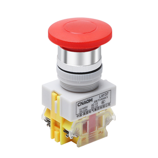 按钮开关LAY37-11M(PBC)Y090-11M LAY7自复位蘑菇头按钮 22MM