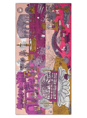 INOUI EDITIONS 官方正品 城市印花彩色撞色图案大披肩法式围巾