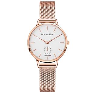 VictoriaHyde气质手表女款钢带时尚小众轻奢维多利亚海德石英腕表