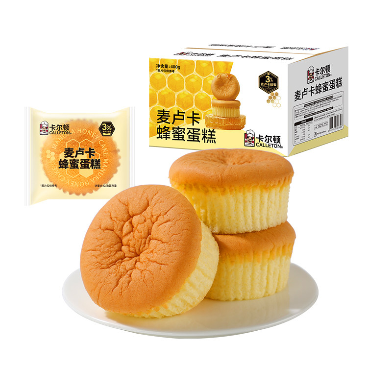【进口蜂蜜】卡尔顿麦卢卡蜂蜜蛋糕黄油奶香面包营养早餐糕点零食