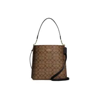 【自营】COACH/蔻驰 女士Mollie22老花单肩斜挎水桶包斜挎包CBQ33