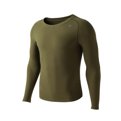 丝洛男双面磨毛弹力保暖打底衫