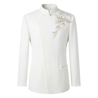 白色上春山舞蹈演出服男士合唱服