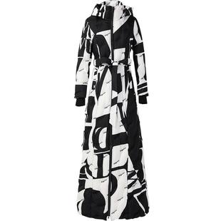 羽绒服女2025冬新款收腰轻奢连帽白鸭绒长款到脚踝超长过膝6069