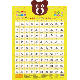 幼儿童识字早教有声挂图幼儿园宝宝认字发音卡片学习神器全套墙贴