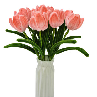 郁金香手工花束diy材料包套扭扭棒编织自己制作礼物装饰品仿真花