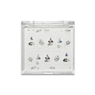 圣诞成品拼钻贴纸丨美甲珍珠锆石白色雪花星星亮片diy指甲装饰品