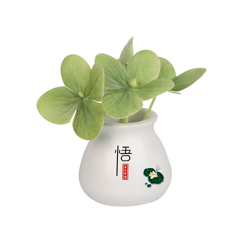 禅意花瓶汽车中控台摆件送香薰棒