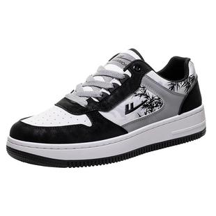 回力男鞋水墨画加绒板鞋男款冬季新款百搭男士运动鞋情侣休闲鞋子