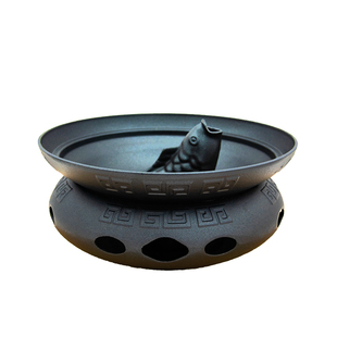 剁椒鱼头专用盘子酒精加热炉酒店专用蒸汽鱼头锅创意干冰烟雾鱼锅