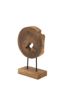 印尼进口装饰摆件柚木原木民宿样板间客厅书房桌面侘寂风装饰软装