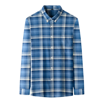 罗蒙春秋季纯棉长袖衬衫男士衬衣