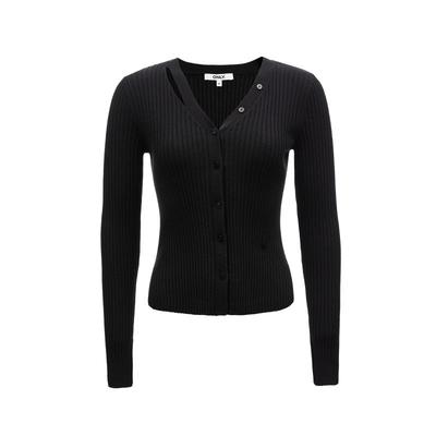 绫致ONLY2025冬季新款简约百搭高级感V领修身显瘦针织衫女