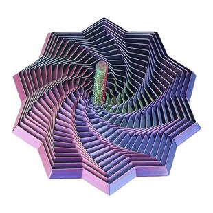 3D打印视错觉折叠儿童益智玩具多边形萝卜塔解压螺旋立体设计玩具