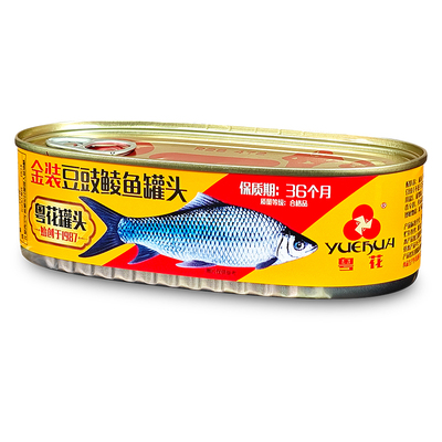 粤花牌豆豉鲮鱼罐头即食下饭菜