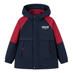 【新年马年】李维斯儿童外套男童风衣红色春季新款保暖加厚拜年服