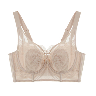 花漾HY3319超薄大胸显小排毒精灵4.0内衣水晶杯软钢圈调整型文胸