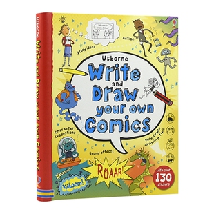 英文原版 Write and Draw your own Comics 创作属于自己的漫画 儿童趣味艺术启蒙图画游戏书 漫画创作指南 进口英语原版书籍
