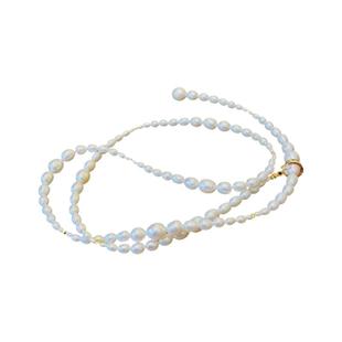 渐变珍珠项链毛衣链2-8mm多变款式随意搭配休闲时尚