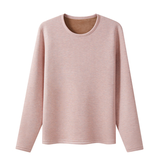 三枪女加绒加厚保暖内衣单件圆领含绵羊毛贴身防寒保暖打底衫480g