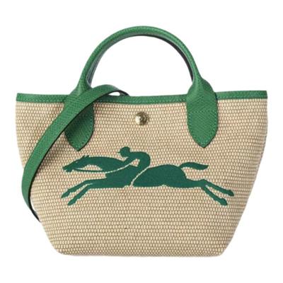 longchamp珑骧草编25年斜跨包