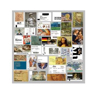 原创 艺术馆文艺票根达芬奇梵高名画美术生手机笔记本电脑pad贴纸