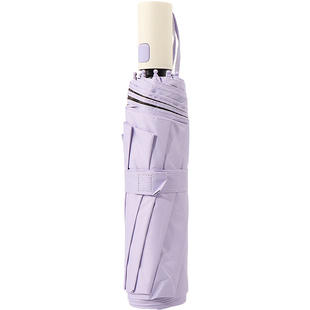 miniso名创优品缤纷系列纯色防晒三折自动伞男女便携防紫外线