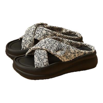 daphne厚底沙滩休闲松糕厚底凉鞋