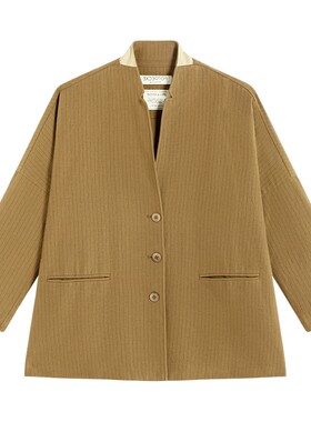 例外秋冬新中式女宽松外套女装