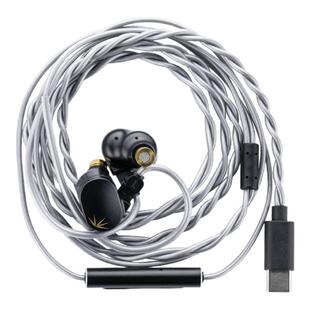 水月雨竹2DSP解码铝镁振膜换有线HiFi带麦调音TypeC耳机