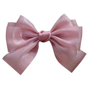 福2呆流光纱大蝴蝶结清新公主发饰春夏新款头饰儿童发夹成人顶夹