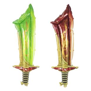 儿童节网红闪发光大宝剑屠龙刀气球卡通男孩手持玩具公园夜市摆摊