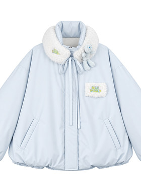 KEIKO可拆毛绒立领花苞羽绒服
