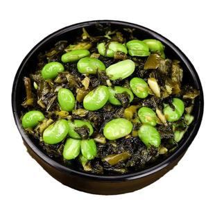 宁波特产毛豆雪菜68g开袋即食下饭菜鄞州雪菜咸菜农家阿婆菜酱菜
