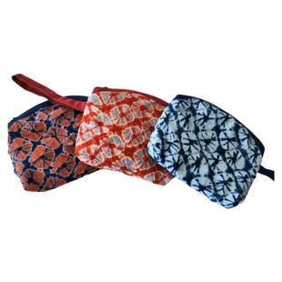 云南手工扎染天然草木染零钱包茶杯包钥匙包化妆包夹薄棉三件包邮