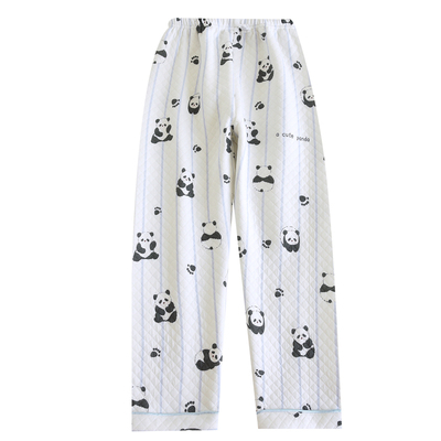 2025新款纯棉三层夹棉儿童睡裤