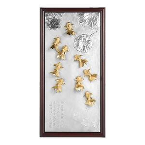 金鱼戏莲牌匾皇家雪兰莪锡制挂画