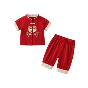 男童汉服套装夏装儿童中式国风唐装宝宝一周岁礼服婴儿抓周宴夏季