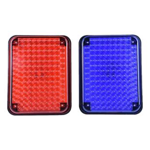 红蓝保安执勤岗亭爆闪警示灯频闪LED闪光信号灯大方块12V24V220V