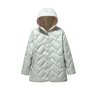 2025新款轻薄羽绒服女中长款内胆大码宽松显瘦百搭小个子连帽外套