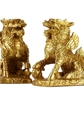 全铜麒麟摆件乔迁新居礼品