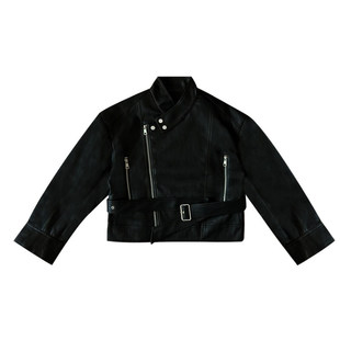 CIZZLEMORE 早秋女西装领收腰显瘦短款风衣皮夹克外套