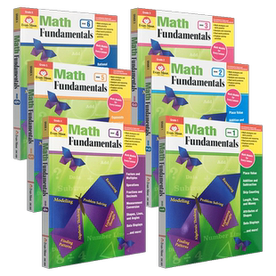 Evan-Moor Math Fundamentals 数学基础理论 美国加州教辅 evanmoor 一年级到六年级 数学提升 技巧技能学习原版进口趣味练习