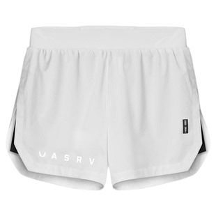 ASRV运动短裤男美式双层开叉马拉松速干五分裤外穿田径三分裤短裤