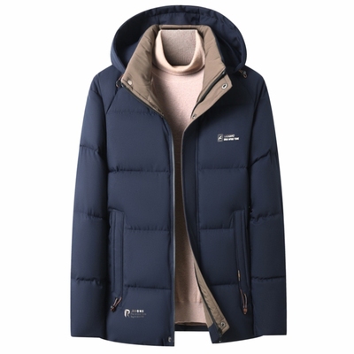 皮尔卡丹男士高端保暖棉袄外套