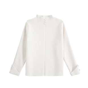 女童毛衣秋冬款2025新款中大童白色打底衫女孩针织套头内搭线衣