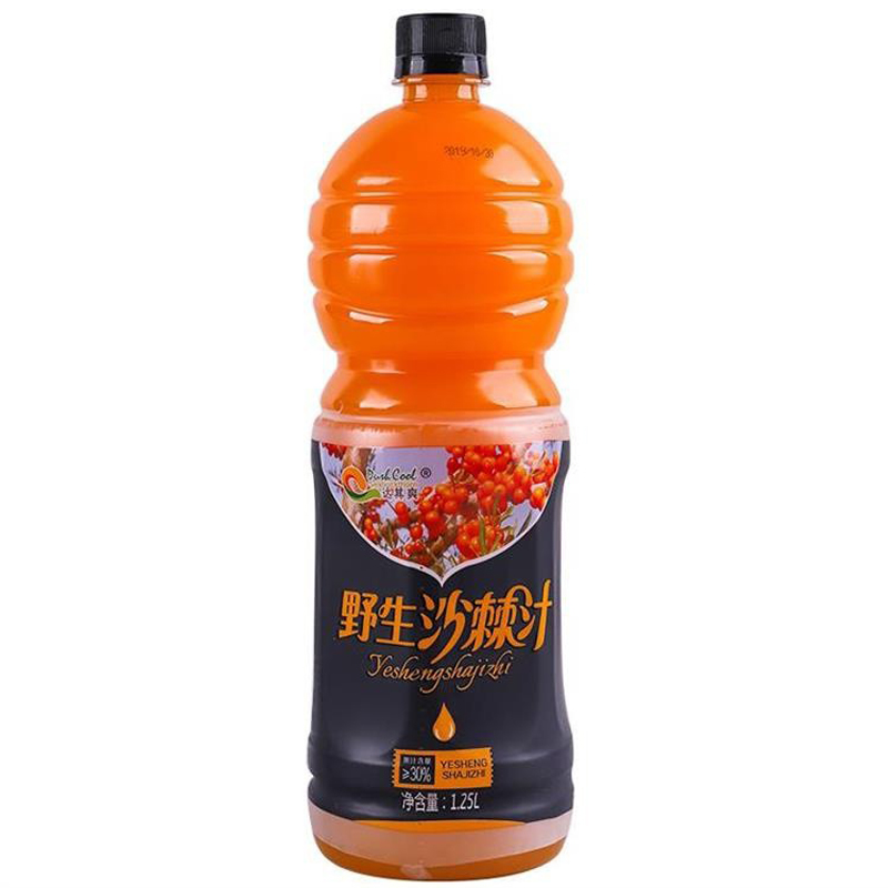 沙棘汁大桶裝大瓶1.25L*3野生榨原漿果汁飲料達(dá)其爽山西忻州神池