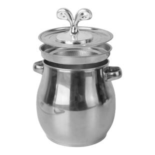 双耳猪油桶不锈钢滤网猪油锅带盖家用耐高温防烫猪油罐过滤油渣