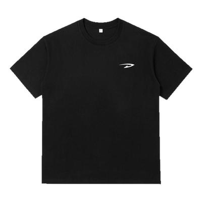 Deerway/德尔惠短袖t恤男夏季薄款印花五分袖圆领白t打底衫半袖