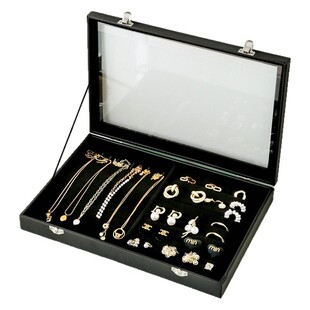 首饰盒高档精致饰品首饰收纳盒耳钉耳环项链戒指耳饰黄金收拾盒子